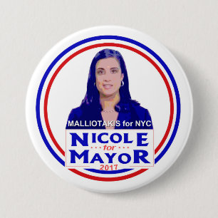 Nicole Malliotakis voor de burgemeester van NYC Ronde Button 7,6 Cm