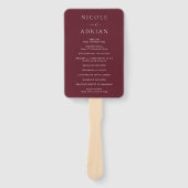 Nicole Merlot Elegant Trouwprogramma Handwaaier (Voorkant)