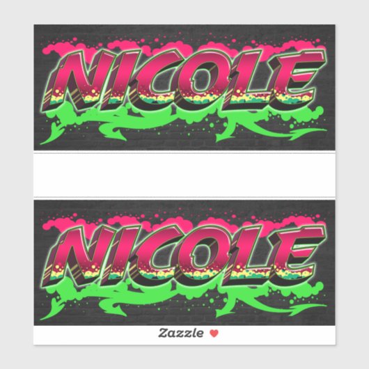 Nicole Vorname Name Graffiti Aufkleber Sticker (Vel)
