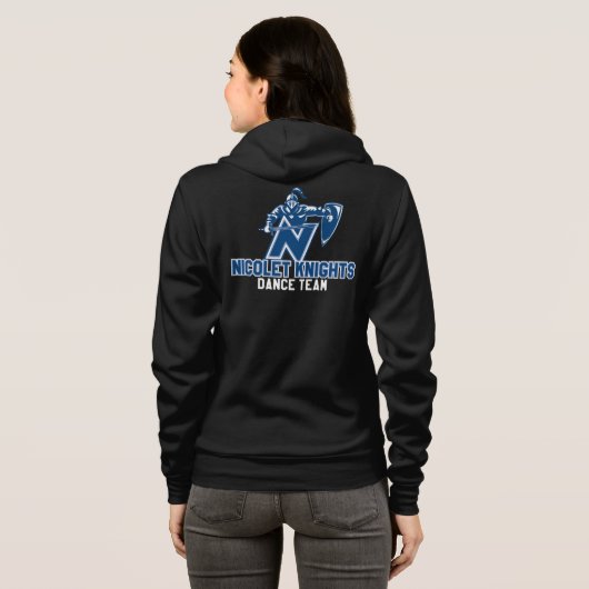 Nicolet Knight Dance Team American Apparel Jogger Hoodie (Achterkant volledig)