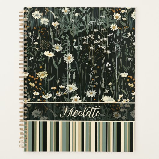 Nicolette Dark Daisy Floral Strié (Devant)