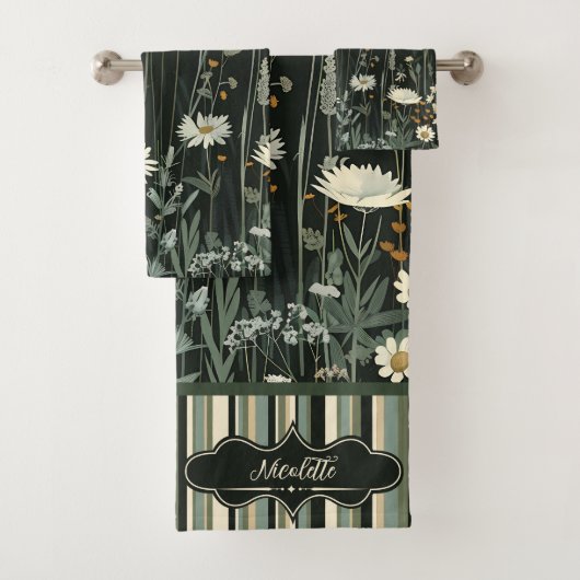 Nicolette Dark Daisy Floral Strié (En situation)