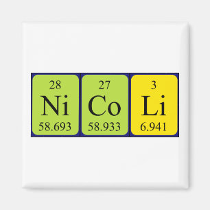 Nicoli periodieke tabelnaam magnet magneet