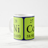 Nicoli tasse de nom de table périodique (Devant gauche)