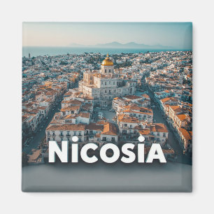 Nicosia Cyprus Hoofdstad Reis Souvenir 🗺️ Magneet