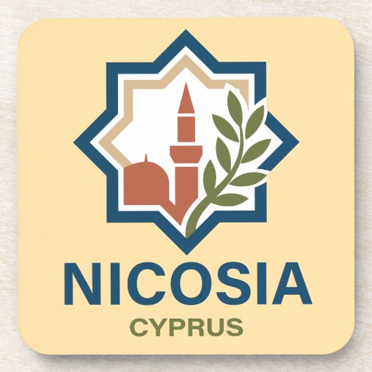 Nicosia Cyprus Mediterranean Bier Onderzetter (Voorkant)