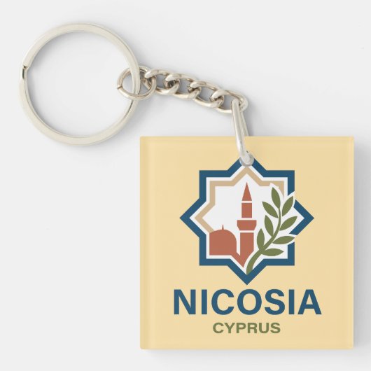 Nicosia Cyprus Mediterranean Sleutelhanger (Voorkant)