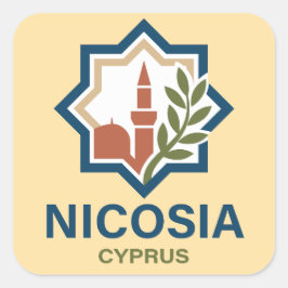Nicosia Cyprus Mediterranean Vierkante Sticker