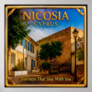 Nicosia Cyprus Stad Herinnering Voor Reis Enthousi Poster
