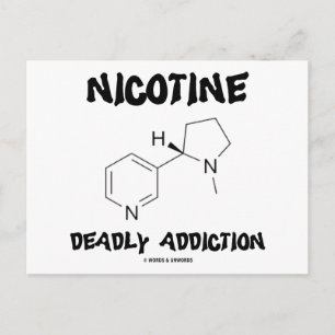 Nicotine (chemische molecule) Dodelijke verslaving Briefkaart