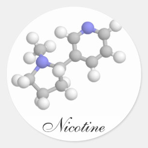 Nicotine Ronde Sticker