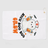 Nicu boo bemanning Halloween, Nicu Boo Crew Grappi Golfhanddoek (Horizontaal)