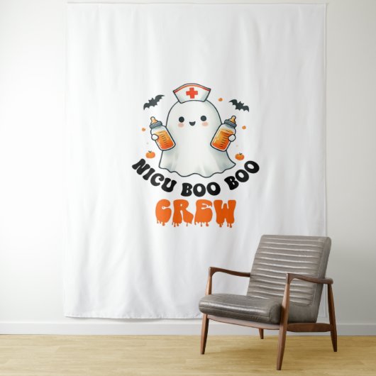 Nicu boo bemanning Halloween, Nicu Boo Crew Grappi Wandkleed (In situ)