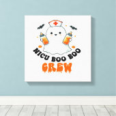 Nicu boo boo bemanning halloween,Nicu Boo bemannin Canvas Afdruk (Insitu (Houten vloer))