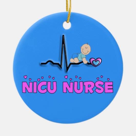 NICU Infirmière adorable ornement de Noël (Devant)