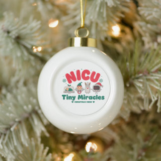NICU Kleine Wonderen Kerst Team Verpleegster Neona Keramische Bal Ornament