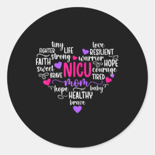 Nicu Moeder Hart Micro Premature Baby Moeder Van N Ronde Sticker