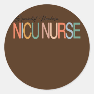 NICU Neonatale ICU Verpleegbare Baby Ronde Sticker