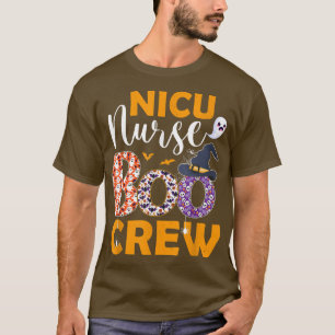 NICU Nurse Boo Crew Spooky Boo Ghost Halloween Cos T-shirt