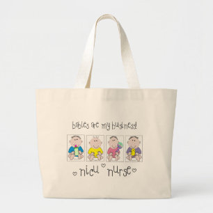 NICU NURSE Gifts "Baby's zijn mijn bedrijf" Grote Tote Bag