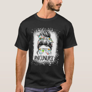 Nicu Nurse Messy Bun Bleached Appreaison World H T-shirt