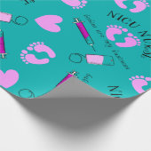 NICU Nurse Pattern Art Cadeaupapier (Hoek)