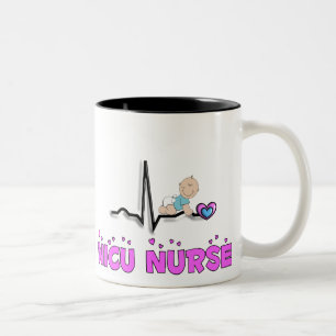 NICU Nurse QRS-ontwerp Tweekleurige Koffiemok