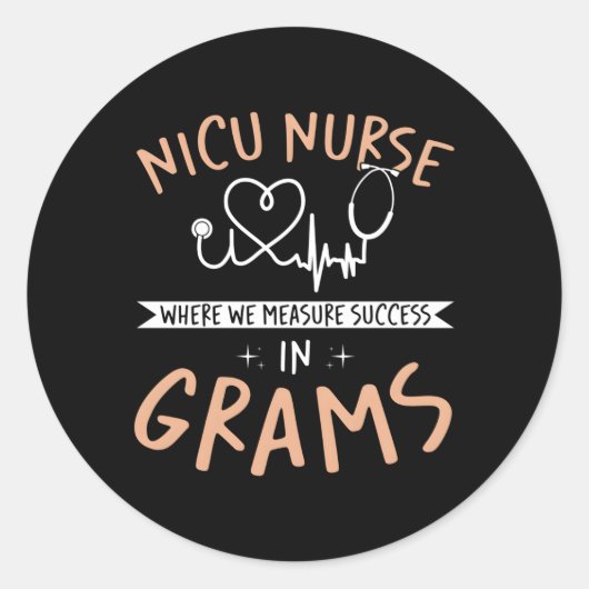 Nicu Nurse Ronde Sticker (Voorkant)