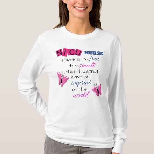 "NICU Nurse" VROUWENS LANGE SLEEVES TSHIRT (Voorkant)