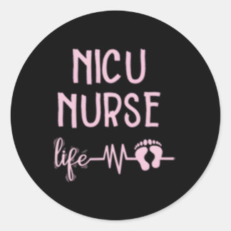 Nicu Verpleegkundige Arbeid en Bezorging Rn Verple Ronde Sticker