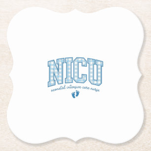NICU-verpleegster babyvoeten geruite letter shirt Kartonnen Onderzetters