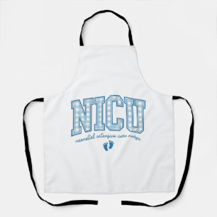 NICU-verpleegster babyvoeten geruite letter shirt  Schort