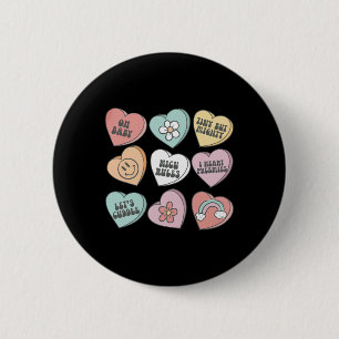 Nicu-verpleegster Valentijnsdag Hart Snoep Neonata Ronde Button 5,7 Cm