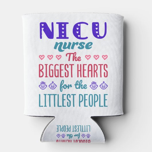 NICU Zuurste Grootste Harten voor Littlest Mensen Blikjeskoeler (Achterkant)