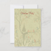 Nid d'arbre de Noël ~ Invitations (Dos)