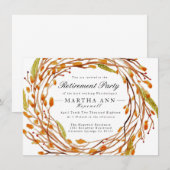 Nid d'automne | Invitation de retraite aquarelle (Devant / Derrière)