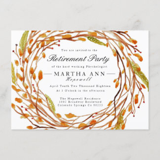 Nid d'automne | Invitation de retraite aquarelle