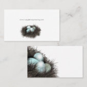 "Nid de cartes de visite œufs de Robbin" (Devant / Derrière)