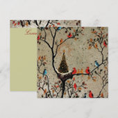 Nid de l'Arbre de Noël ~ Invitations (Devant / Derrière)