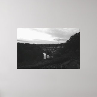 Nidd-kloof bij schemering canvas afdruk