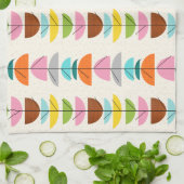 Nids colorés rétro Serviettes de cuisine (Plié)