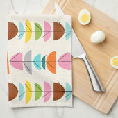 Nids colorés rétro Serviettes de cuisine (Quart Plié)
