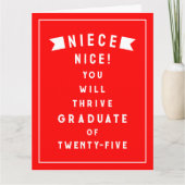 Niece Afstuderen 2025 Kaart (Voorkant)