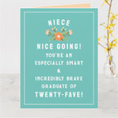 Niece Afstuderen 2025 Kaart (Gele Bloem)