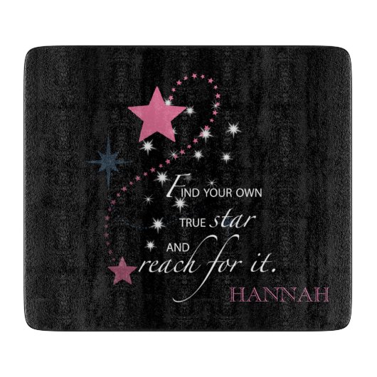 Niece Afstuderen Star, Gift, Cutting Board Snijplank (Voorkant)