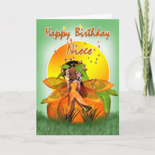 Niece Birthday Card - Moonies Citrus Fairy - Afric Kaart