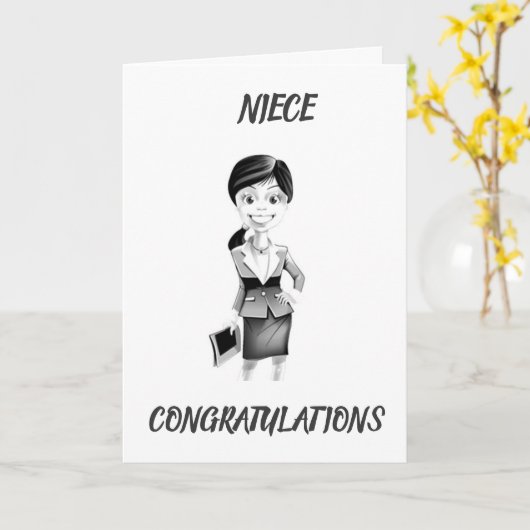 ***NIECE** DEVIENT AVOCAT SI FIÈRE CARTE (Fleur jaune)