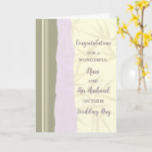 Niece en haar man trouwdag gefeliciteerd kaart (Gele Bloem)