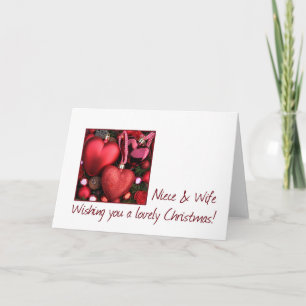 nièce et femme Merry Christmas carte