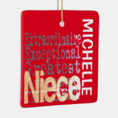 Niece Extraordinaire CUSTOM Keramisch Ornament (Rechts)